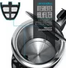 Close-up view of the inside of a kettle, with a diagram of a filter and marketing text. Produktbild-Vorschau
