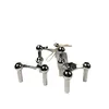 Kerzenhalter Stoff Nagel 3-er Set silberfarben Metall Produktbild-Vorschau 2