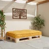vidaXL Pallet Sofa Kissen Gelb 120 x 80 x 12 cm Stoff Produktbild-Vorschau 2