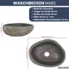 DELUKE® Naturstein Waschbecken oval - Flussstein | Produktbild-Vorschau 3