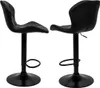 Two black bar stools are shown from different angles against a white background. Náhled obrázku produktu