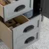 Sada 6 černých úchytek na nábytek ve vintage stylu, Náhled obrázku produktu 2