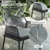 Outsunny 2er Set Gartenstuhl Rattan Gartenmöbel mit Produktbild-Vorschau 6