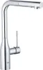 A chrome kitchen faucet on a white background. Produktbild-Vorschau