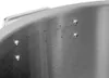 A close-up view of the side of a large stainless steel pot, showing rivets and small holes. Produktbild-Vorschau