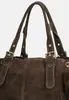 Borsa a mano donna pelle scamosciata  Italy Chiusura zip Anteprima dell’immagine prodotto 5