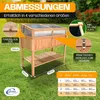 Coemo Hochbeet Kräuterbeet Holz mit Pflanzvlies 90 x 60 x Produktbild-Vorschau 4
