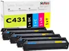 A box of OBV laser toner cartridges for Lexmark printers, with several cartridges shown in front of the box. Produktbild-Vorschau