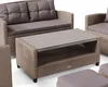 A set of outdoor furniture including a sofa, coffee table, and ottomans, arranged on a white background. Produktbild-Vorschau