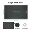 A diagram showing the dimensions and features of a drawing tablet. Náhled obrázku produktu