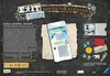 The image shows the back of a board game box, featuring a smartphone displaying a chat conversation, along with various game components and descriptive text. Podgląd zdjęcia produktu