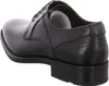 A black leather business shoe, viewed from the side and slightly from the back. Anteprima dell’immagine prodotto