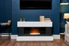 A modern fireplace with a TV mounted above it in a living room setting. Náhled obrázku produktu