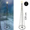 LED Metall Weihnachtsbaum mit Stern warmweiß 70 LEDs 120cm Produktbild-Vorschau 2