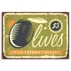 Leinwandbild oliven retro-schild 90x60 cm Feeby grün Produktbild-Vorschau 3