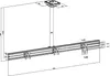 Support TV plafond menu board 3 écrans 32'' - Hauteur 100 Voir les images du produit 3