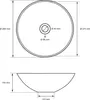 LuxeBath Waschbecken Aufsatzwaschbecken Rund, Ø 28x11,6 cm, Produktbild-Vorschau 7