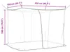 Mosquito Net pro postel 156 síť Černá 220 x 150 x 180 cm Náhled obrázku produktu 7