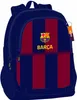 A blue and red striped FC Barcelona backpack with the FC Barcelona logo and text 'BARÇA' on the front. Voir les images du produit