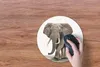 MuchoWow® Mauspad Mousepad Tiere - Elefant - Grau 30x30 cm Produktbild-Vorschau 3