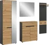 Garderobe Set 4-teilig "Cooper" in Artisan Eiche und grau Produktbild-Vorschau 7