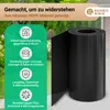 A roll of black geomembrane material is shown next to a green panel with product features and benefits listed. Produktbild-Vorschau