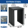 DanDiBo Lamellenhocker Hocker Metall Schwarz Eckig BASE Produktbild-Vorschau 2