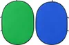 vidaXL 2-in-1 Foto-Hintergrund Oval Grün Blau 200x150 cm Produktbild-Vorschau 1