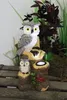 Solar Gartenfigur Eulen Solarleuchte Tierfigur Produktbild-Vorschau 3