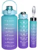 Lot de 3 gourdes de sport : 2000 ml, 900 ml et 300 ml, avec Voir les images du produit 1