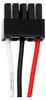 A close-up of a black connector with three wires: white, black, and red. Anteprima dell’immagine prodotto