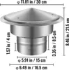 Couverture de cheminée VEVOR Acier inoxydable 304 Capuchon Voir les images du produit 8