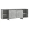 vidaXL Armoire TV gris béton 130x35x50 cm Bois composite Voir les images du produit 1