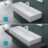Mai&Mai, Waschbecken, Mineralguss, Weiß matt, 100x40x14cm, Produktbild-Vorschau 6