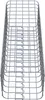 Gabionensäule eckig 27  cm x 27  cm, 80 cm Höhe, MW 5 cm x Produktbild-Vorschau 4