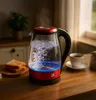 Glas-Wasserkocher, rot LED-Beleuchtung 2000 W 1,7 l Aqua Produktbild-Vorschau 2
