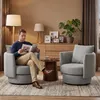 HOMCOM Sessel Wohnzimmer 360° drehbar Loungesessel Produktbild-Vorschau 9