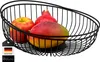 eluno Obstkorb - Brotkorb, runde Obstschale aus schwarzem Produktbild-Vorschau 1