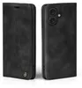 A black flip case for a smartphone is shown from two angles. Produktbild-Vorschau