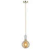Paulmann Pendel E27 2m Stoffkabel Gold Fassung Alabaster Produktbild-Vorschau 3