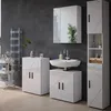 A modern bathroom vanity set with a mirror and storage cabinets. Náhled obrázku produktu