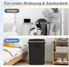 Wäschekorb mit Deckel Schwarz, 150L Wäschesammler, Produktbild-Vorschau 7