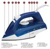A product image of a steam iron with callouts and labels. Náhľad obrázku produktu