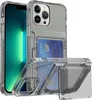Hülle für iPhone 12 Pro Max Transparent Kartenfach Silikon Produktbild-Vorschau 1