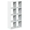 A white, multi-compartment shelving unit against a white background. Podgląd zdjęcia produktu