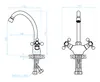 Technical drawing of a kitchen faucet with dimensions. Produktbild-Vorschau