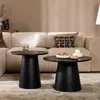 Bronx71 Couchtisch Set Ash rund Ø50 / 62 cm Eiche schwarz Produktbild-Vorschau 9