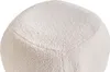 BELIANI Pouf Weiß Bouclé ⌀ 55 cm mit Knopfsteppung Rund Produktbild-Vorschau 5