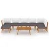vidaXL 8-tlg. Garten-Lounge-Set mit Kissen Massivholz Produktbild-Vorschau 3