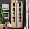 Homestyle4u Wohnwand Eiche Schrankwand Schwarz Anbauwand Produktbild-Vorschau 12